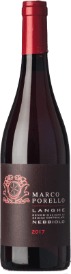 16,95 € Spedizione Gratuita | Vino rosso Marco Porello D.O.C. Langhe Piemonte Italia Nebbiolo Bottiglia 75 cl