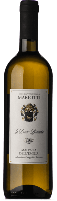 12,95 € Free Shipping | White wine Mariotti Le Dune Bianche I.G.T. Emilia Romagna Emilia-Romagna Italy Malvasia di Candia Aromatica Bottle 75 cl