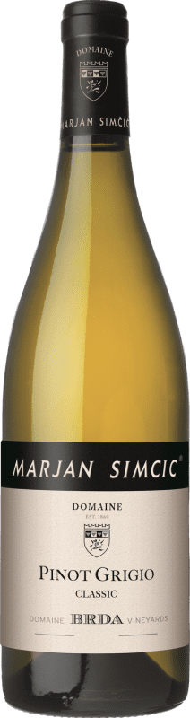 18,95 € Envio grátis | Vinho Branco Simčič Marjan I.G. Primorska Goriška Brda Eslovênia Pinot Cinzento 75 cl