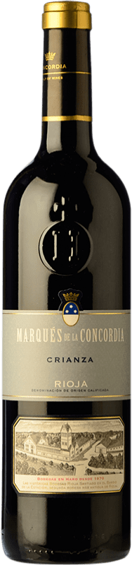 11,95 € Free Shipping | Red wine Marqués de La Concordia Aged D.O.Ca. Rioja The Rioja Spain Tempranillo Bottle 75 cl