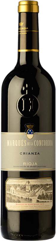 11,95 € 免费送货 | 红葡萄酒 Marqués de La Concordia 岁 D.O.Ca. Rioja 拉里奥哈 西班牙 Tempranillo 瓶子 75 cl