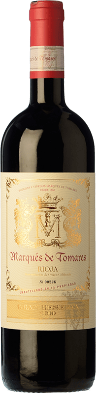 32,95 € Kostenloser Versand | Rotwein Marqués de Tomares Große Reserve D.O.Ca. Rioja La Rioja Spanien Tempranillo, Graciano, Viura Flasche 75 cl
