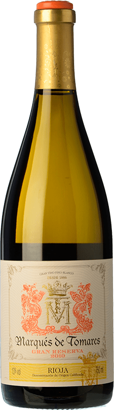 27,95 € Бесплатная доставка | Белое вино Marqués de Tomares Blanco Гранд Резерв D.O.Ca. Rioja Ла-Риоха Испания Viura, Grenache White бутылка 75 cl