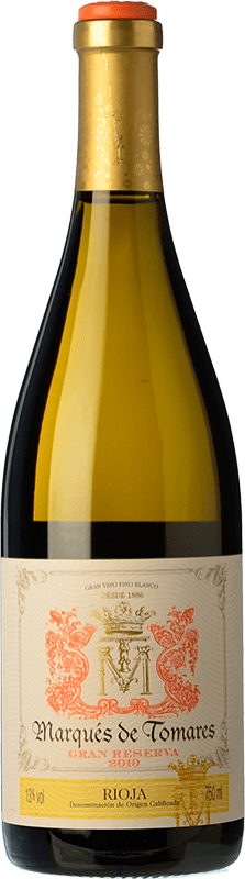 39,95 € Envío gratis | Vino Blanco Marqués de Tomares Gran Reserva D.O.Ca. Rioja La Rioja España Garnacha, Viura Botella 75 cl