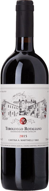 19,95 € 免费送货 | 红酒 Martinelli D.O.C. Teroldego Rotaliano 特伦蒂诺 - 上阿迪杰 意大利 Teroldego 瓶子 75 cl