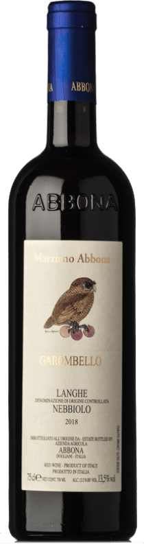 18,95 € Envio grátis | Vinho tinto Abbona Garombello D.O.C. Langhe Piemonte Itália Nebbiolo Garrafa 75 cl