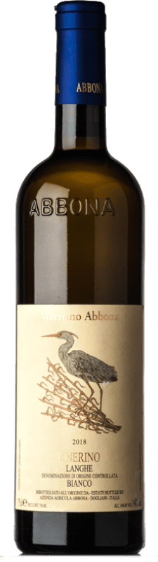 26,95 € Spedizione Gratuita | Vino rosso Abbona Bianco Cinerino D.O.C. Langhe Piemonte Italia Viognier Bottiglia 75 cl