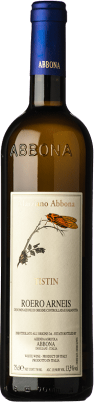 14,95 € Envío gratis | Vino blanco Abbona Tistin D.O.C.G. Roero Piemonte Italia Arneis Botella 75 cl