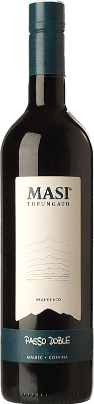 14,95 € 免费送货 | 红葡萄酒 Tupungato Passo Doble I.G. Valle de Uco Uco谷 阿根廷 Malbec — 马尔贝克, Corvina — 科维纳 Eco — 生态 有机 天然 75 cl