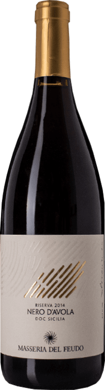 34,95 € Envoi gratuit | Vin rouge Masseria del Feudo Réserve D.O.C. Sicilia Sicile Italie Nero d'Avola Biologique Bouteille 75 cl