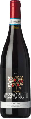 21,95 € Kostenloser Versand | Rotwein Massimo Rivetti D.O.C. Langhe Piemont Italien Pinot Schwarz Flasche 75 cl