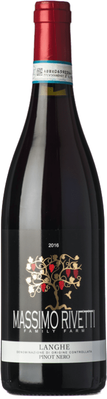 21,95 € Бесплатная доставка | Красное вино Massimo Rivetti D.O.C. Langhe Пьемонте Италия Pinot Black бутылка 75 cl