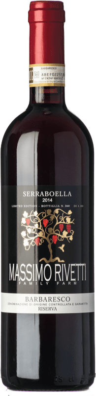 63,95 € Spedizione Gratuita | Vino Rosso Massimo Rivetti Serraboella Riserva D.O.C.G. Barbaresco Piemonte Italia Nebbiolo 75 cl