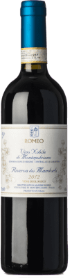 38,95 € Kostenloser Versand | Rotwein Massimo Romeo Riserva dei Mandorli Reserve D.O.C.G. Vino Nobile di Montepulciano Toskana Italien Prugnolo Gentile Ökologisch Flasche 75 cl