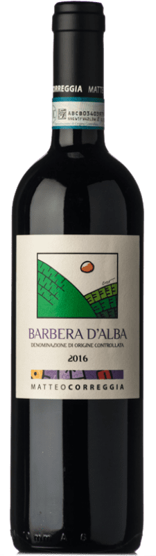 16,95 € Envío gratis | Vino tinto Matteo Correggia D.O.C. Barbera d'Alba Piemonte Italia Barbera Botella 75 cl