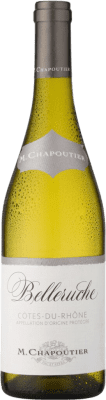 15,95 € 免费送货 | 白酒 Michel Chapoutier Belleruche Blanc 岁 A.O.C. Côtes du Rhône 罗纳 法国 Grenache White, Roussanne, Viognier, Bourboulenc, Clairette Blanche 瓶子 75 cl