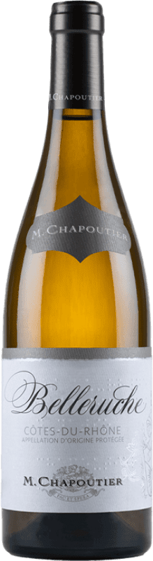 15,95 € Free Shipping | White wine Michel Chapoutier Belleruche Blanc Aged A.O.C. Côtes du Rhône Rhône France Grenache White, Roussanne, Viognier, Bourboulenc, Clairette Blanche Bottle 75 cl