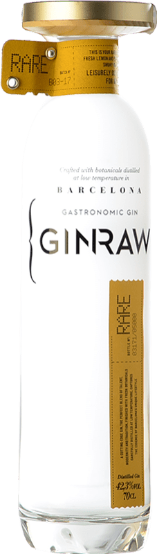 49,95 € 免费送货 | 金酒 Mediterranean Premium Ginraw Barcelona D.O. Catalunya 加泰罗尼亚 西班牙 瓶子 70 cl