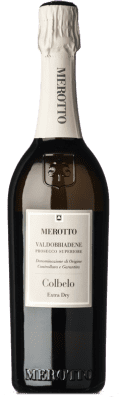 15,95 € 送料無料 | 白スパークリングワイン Merotto Extradry Colbelo 余分な乾燥 D.O.C.G. Prosecco di Conegliano-Valdobbiadene ベネト イタリア Glera ボトル 75 cl