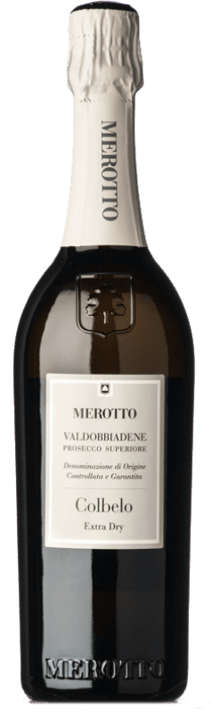 15,95 € Envoi gratuit | Vin Mousseux Blanc Merotto Colbelo Extra Dry — Extra-Sec D.O.C.G. Prosecco di Conegliano-Valdobbiadene Vénétie Italie Glera Bouteille 75 cl