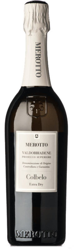 15,95 € Free Shipping | White sparkling Merotto Extradry Colbelo Extra Dry D.O.C.G. Prosecco di Conegliano-Valdobbiadene Veneto Italy Glera Bottle 75 cl
