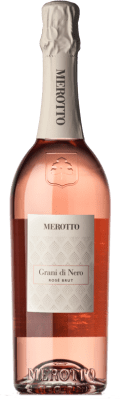 15,95 € Бесплатная доставка | Розовое игристое Merotto Grani di Nero Rosé брют I.G.T. Veneto Венето Италия Pinot Black бутылка 75 cl