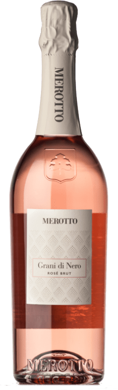 16,95 € Envio grátis | Espumante rosé Merotto Grani di Nero Rosé Brut I.G.T. Veneto Vêneto Itália Pinot Preto Garrafa 75 cl