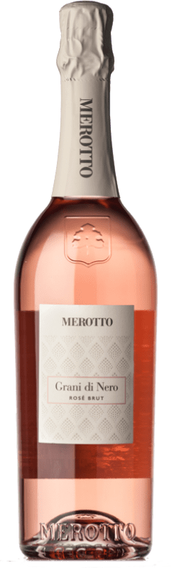 15,95 € Envío gratis | Espumoso rosado Merotto Grani di Nero Rosé Brut I.G.T. Veneto Veneto Italia Pinot Negro Botella 75 cl