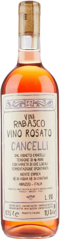 17,95 € Spedizione Gratuita | Vino Rosato Rabasco Cancelli D.O.C. Abruzzo Abruzzo Italia Montepulciano Eco — Biologico 75 cl