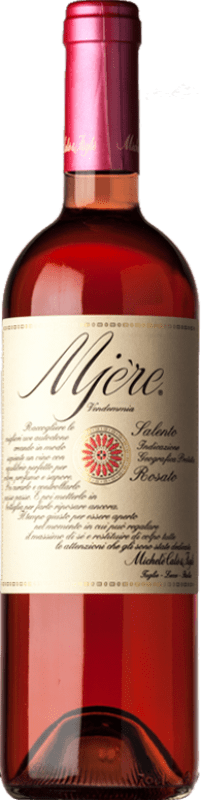 15,95 € Envio grátis | Vinho rosé Michele Calò & Figli Mjère Rosato I.G.T. Salento Puglia Itália Malvasia Preta, Negroamaro Garrafa 75 cl