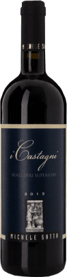 86,95 € Бесплатная доставка | Красное вино Michele Satta I Castagni Superiore D.O.C. Bolgheri Тоскана Италия Syrah, Cabernet Sauvignon, Teroldego бутылка 75 cl