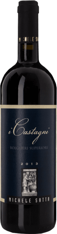 89,95 € Бесплатная доставка | Красное вино Michele Satta I Castagni Superiore D.O.C. Bolgheri Тоскана Италия Syrah, Cabernet Sauvignon, Teroldego бутылка 75 cl