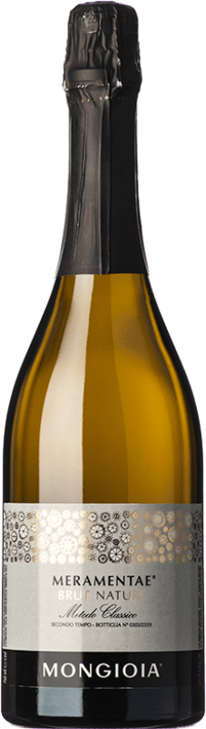 31,95 € 送料無料 | 白スパークリングワイン Mongioia Método Classico Meramentae ブルットの自然 D.O.C. Piedmont ピエモンテ イタリア Muscat 有機 ボトル 75 cl