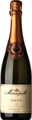 28,95 € 免费送货 | 白起泡酒 Monsupello Metodo Classico Millesimato 香槟 I.G.T. Lombardia 伦巴第 意大利 Pinot Black 瓶子 75 cl