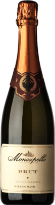 28,95 € Kostenloser Versand | Weißer Sekt Monsupello Metodo Classico Millesimato Brut I.G.T. Lombardia Lombardei Italien Spätburgunder Flasche 75 cl