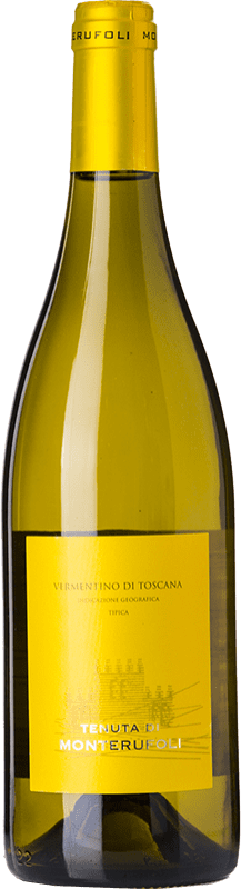13,95 € Envio grátis | Vinho branco Monterufoli I.G.T. Toscana Tuscany Itália Vermentino Garrafa 75 cl