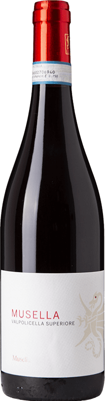 33,95 € Бесплатная доставка | Красное вино Musella Высший D.O.C. Valpolicella Венето Италия Corvina — Корвина, Rondinella — Рондинелла, Barbera — Барбера, Corvinone — Корвиноне Eco — Эко Био Органический Бутылка 75 cl