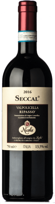 19,95 € Free Shipping | Red wine Nicolis Seccal D.O.C. Valpolicella Ripasso Veneto Italy Corvina, Rondinella, Molinara, Croatina Bottle 75 cl