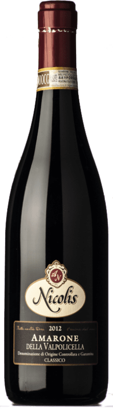 63,95 € Free Shipping | Red wine Nicolis Classico D.O.C.G. Amarone della Valpolicella Veneto Italy Corvina, Rondinella, Molinara, Croatina Bottle 75 cl