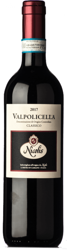 13,95 € Free Shipping | Red wine Nicolis Classico D.O.C. Valpolicella Veneto Italy Corvina, Rondinella, Molinara Bottle 75 cl