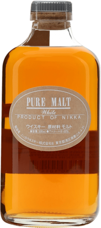 53,95 € 免费送货 | 威士忌单一麦芽威士忌 Nikka Pure Malt White 日本 瓶子 Medium 50 cl