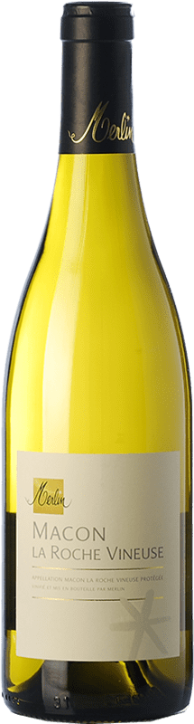 18,95 € Envio grátis | Vinho Branco Olivier Merlin La Roche Vineuse Crianza A.O.C. Mâcon Borgonha França Chardonnay 75 cl