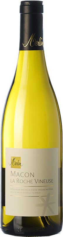 17,95 € Envío gratis | Vino blanco Olivier Merlin La Roche Vineuse Blanc Crianza A.O.C. Mâcon Borgoña Francia Chardonnay Botella 75 cl
