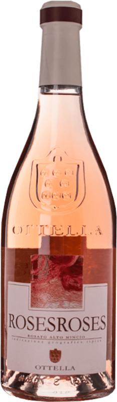 12,95 € Бесплатная доставка | Розовое вино Ottella Roses Roses молодое I.G.T. Alto Mincio Трентино-Альто-Адидже Италия Corvina — Корвина, Rondinella — Рондинелла, Lagrein — Лагрейн 75 cl