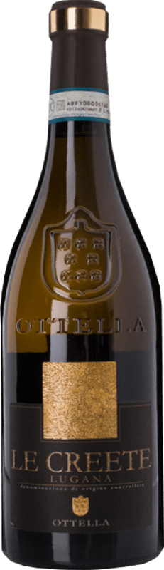 17,95 € Envío gratis | Vino blanco Ottella Le Creete D.O.C. Lugana Veneto Italia Trebbiano di Lugana Botella 75 cl