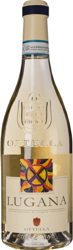 15,95 € Envío gratis | Vino blanco Ottella D.O.C. Lugana Veneto Italia Trebbiano di Lugana Botella 75 cl