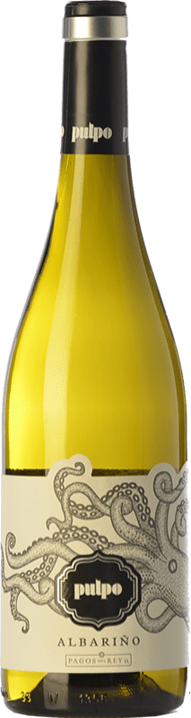 13,95 € Envio grátis | Vinho branco Pagos del Rey Pulpo D.O. Rías Baixas Galiza Espanha Albariño Garrafa 75 cl