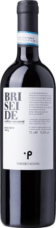 10,95 € Envío gratis | Vino tinto Paride Chiovini Briseide D.O.C. Colline Novaresi  Piemonte Italia Rara Botella 75 cl