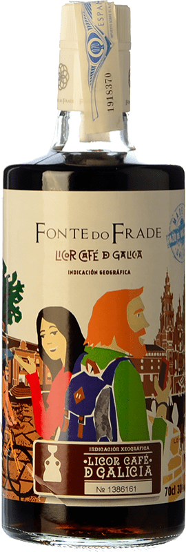 13,95 € Envío gratis | Licores Pazo Valdomiño Fonte do Frade Café D.O. Orujo de Galicia Galicia España Botella 70 cl