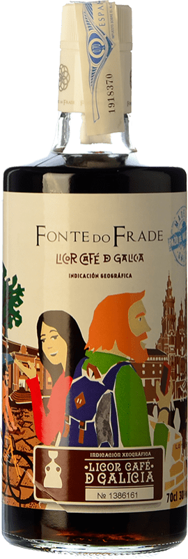 17,95 € Envío gratis | Licores Pazo Valdomiño Fonte do Frade Licor de Café D.O. Orujo de Galicia Galicia España Botella 70 cl